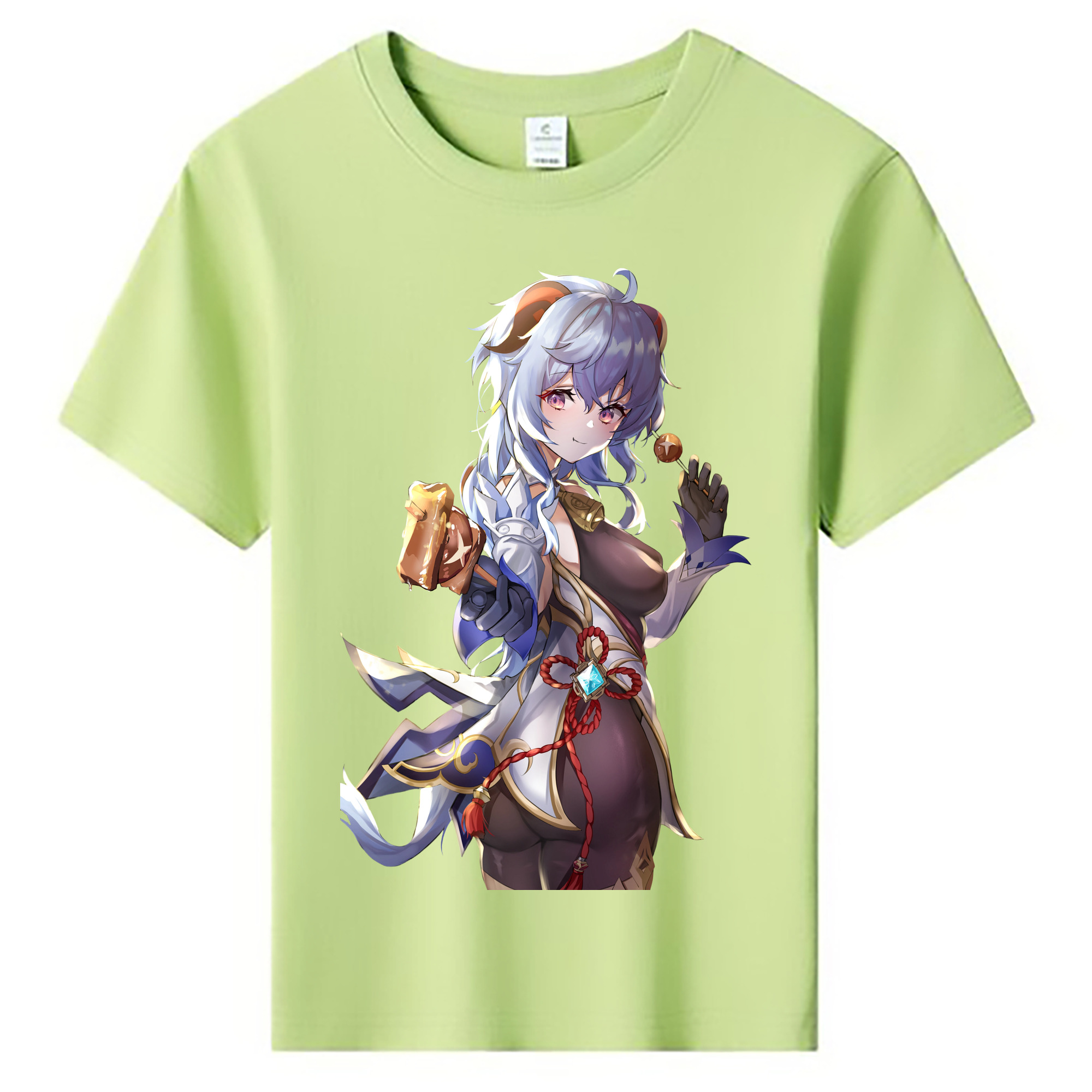 げんし神 甘雨 かんう genshin Ganyu 綿100％キッズTシャツ（フロントプリント）